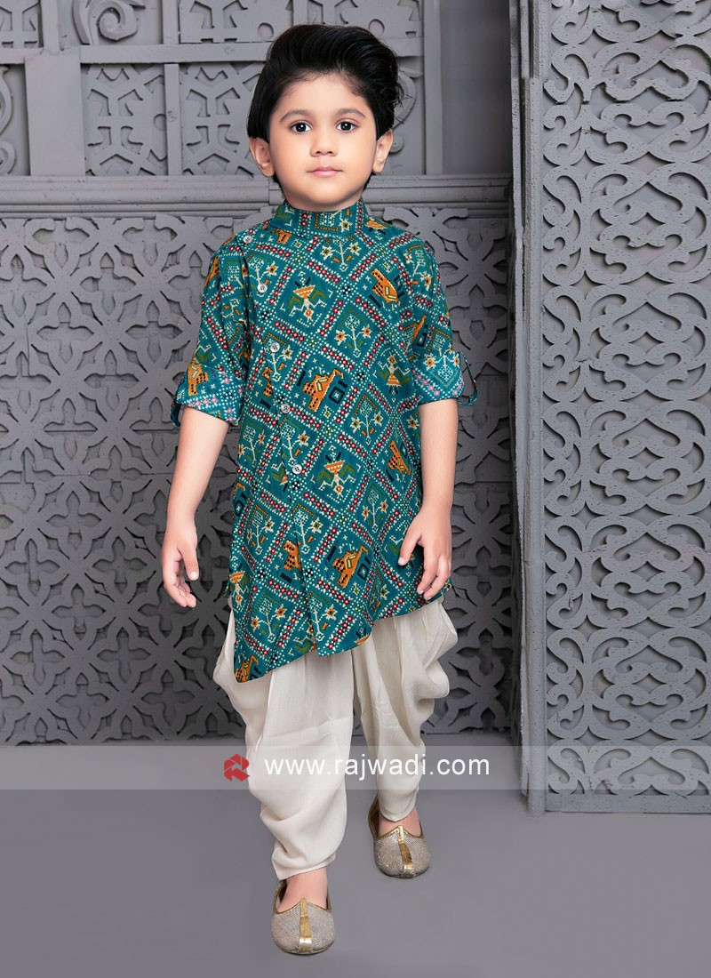 Patola Printed Dhoti Style Kurta Pajama