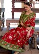 Patola Silk  Classic Saree in Red