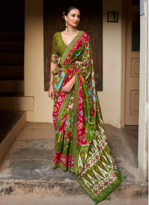 Haute Patola Silk Green Designer Saree