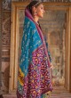 Patola Silk  Mirror Classic Saree in Blue