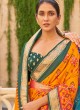 Patola Silk  Mustard Designer Saree