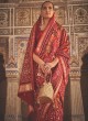 Patola Silk  Weaving Traditional Saree in Maroon