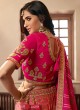 Peach & Rani Weaving Banarasi Silk A Line Lehenga Choli