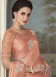 Gorgeous Peach Embroidered Festival Saree