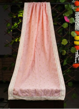 Peach Groom Embroidere Dupatta