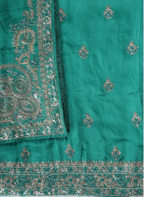 Peacock Green Dress Material For Eid Special