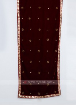 Maroon Dupatta For Groom