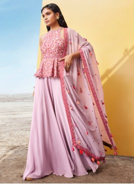 Peplum Style Designer Onion Pink Salwar Suit