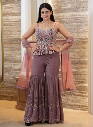Elegant Traditional Designer Work Sharara/Gharara Suit - Indian Heavy  Anarkali Lehenga Gowns Sharara Sarees Pakistani Dresses in  USA/UK/Canada/UAE - IndiaBoulevard