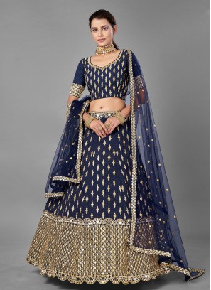 Peppy Navy Blue Lehenga Choli