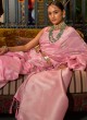 Pink Pure Modal Handloom Weaving Silk Saree