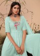 Mesmerizing Aqua Blue Georgette Palazzo Salwar Kameez