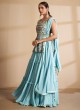 Perfervid Mirror Turquoise Trendy Lehenga Choli