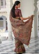 Picturesque Silk Black and Multi Colour Printed Saree