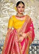 Pink and Yellow Color Shaded Saree