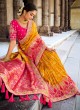 Pink and Yellow Fancy Fabric Designer Saree