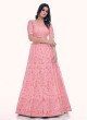 Designer Pink Embroidered Bridesmaid Lehenga Choli