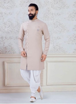 Pink Dhoti Style Indowestern For Men