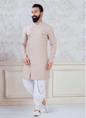 Pink Dhoti Style Indowestern For Men