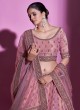Pink Designer Zari Embellished Silk Lehenga Choli