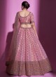 Pink Designer Zari Embellished Silk Lehenga Choli