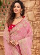 Pink Festival Organza Classic Saree