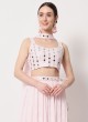 Baby Pink Georgette Sequins Embellished Lehenga Choli