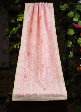 Pink Groom Wear Lucknowi Dupatta