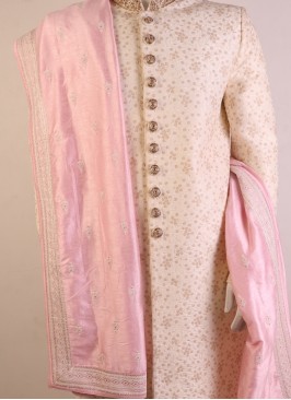 Pink Indian Men Silk Dupatta