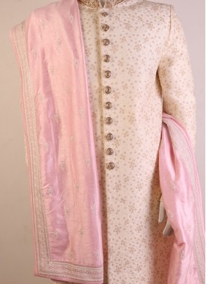 Pink Indian Men Silk Dupatta