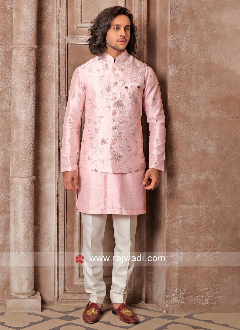 Baby pink hotsell nehru jacket