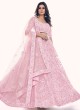 Pink Sequins Embellished Wedding Soft Net Lehenga Choli