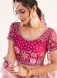 Pink Net Embroidered Lehenga Choli