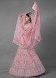 Pink Net Mehndi Lehenga Choli