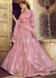 Pink Net Mehndi Lehenga Choli