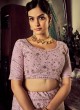 Dusty Rose Pink Emboidered Georgette Lehenga Choli