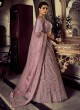 Dusty Rose Pink Emboidered Georgette Lehenga Choli