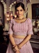 Georgette Dusty Rose Pink Embroidered Lehenga Choli