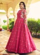 Pink Party Wear Gown With Handcrafted Designer Jacket