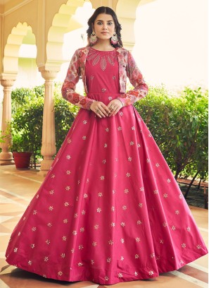 Hot Pink Women Indo Western Dress Reception Cocktail Party Ready to Wear  Indian Attire Engagement Prewedding Function Dress Plus Size Dress - Etsy