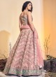 Pink Net  A Line Embroidered Lehenga Choli