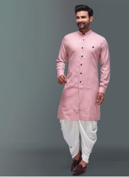 Pink Readymade Dhoti Style Indowestern