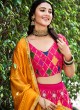 Deep Pink Sequins Silk Lehenga Choli