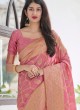 Pink Weaving Art Banarasi Silk Traditional Designer Saree