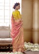 Gorgeous Pink Woven Silk Contemporary Saree