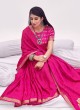 Pink Weaving Wedding Classic Designer Saree