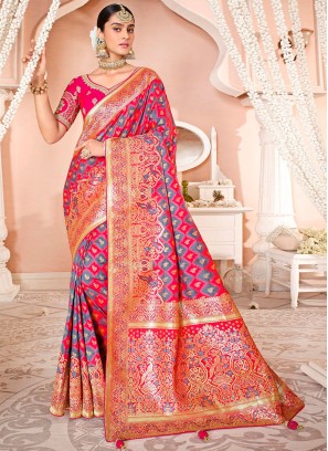 Pink Wedding Silk Classic Designer Saree