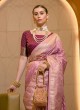 Pink Zari Woven Classic Satin Silk Saree