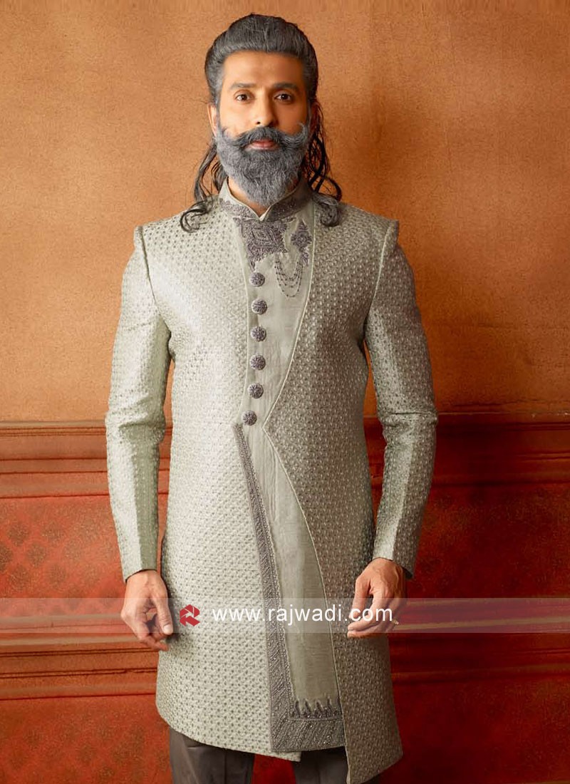 Designer Blue Jodhpuri Suit For Men