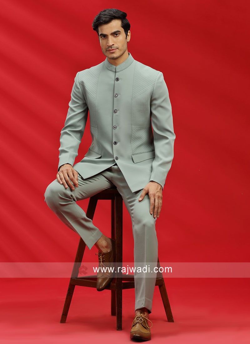 Buy Pink Lucknowi Jodhpuri Suit for Men Online | Best prices